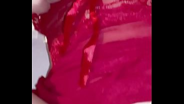 Image Fucking a vietnamese girl in a red outfit.