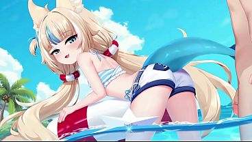 Image [Chr] Shark girl having sex on a beach