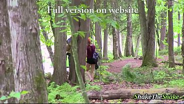 Image Shake the Snake - A Petite Babe is Nailed Outdoor near a Waterfall