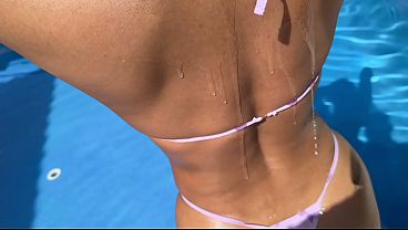 Image Latina With A Big Juicy Booty Dia Bella Twerking On Teddy Tarantino's Cock PoolSide