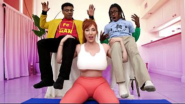 Image Giantess Busty Redhead Stepmom Pounds Step Son's Black Friends While He Games