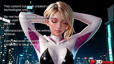 Image The guy I saved, Spider Gwen, in gratitude made me his own sperm tank with his big dick...[AI]