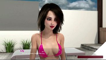 Image Away From Home 6 Eva and Liam Secret Under Table Moment Visual Novel Gameplay