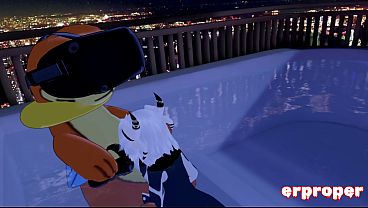 Image Erpleasure VRChat: Horny Beizel in vr Gets His Cock Sucked & Ridden by a Panda Girl