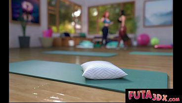 Image FUTA 3DX - Brunette Big Dick Futa Fucks Redhead Yoga Babe Hard