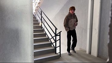 Image A straight guy walks through an open door, finds a guy alone, and uses his mouth and ass