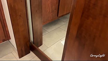Image Step Mom caught Step Son jerking off and helps to cum quick on her pussy while her Husband is home
