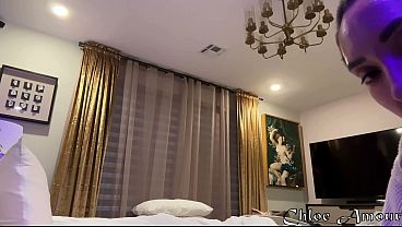 Image Late Night Home Alone in Sweater and Glasses Chloe Amour Rides Hitachi