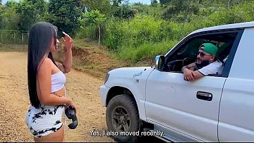 Image Latina with a fat ass and perfect pussy is picked up by random guy, Big ass latina rides a huge dick