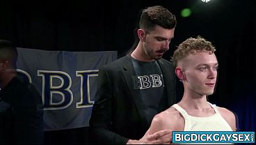 Image Big Dick Frat Bros Initiate Pledge Lucky Banks in Basement Ritual