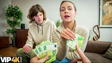 Image VIP4K. A Shy Blonde from the street acts like a real Slut and a Cheater