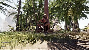 Image Lara Croft's butt is destroyed by the stone penis of an awakened statue. 3D