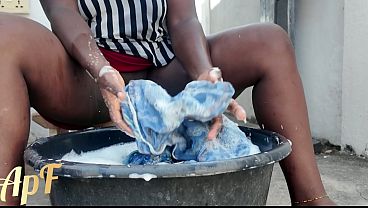 Image Keep your eyes on my juicy pussy while I wash my dirty thongs