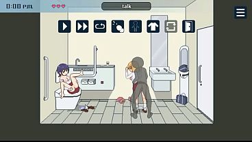 Image Hentai game Welcome to seeding city . Man has sex with a hot blonde woman in a public subway restroom.
