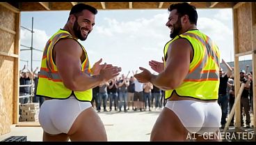 Image AI-Generated Men Working Construction Sites