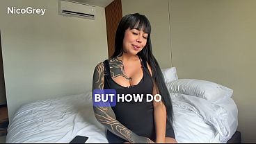 Image SHE IS ON HER KNEED AND BEGGING FOR MORE OF BIG DICK - Hot Tattooed Brunette Ready For Hardcore Rimjob and Blowjob in POV