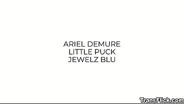 Image Ariel Demure joins Jewelz Blu and Little Pucks threesome