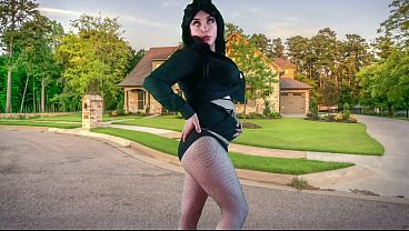Image 555 Femboy Outdoor Pretty Gothic Traveller in front of Sweet Home