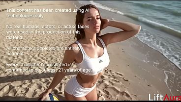 Image This slender girl relieves stress with her lover by bouncing on his cock after a hot workout[AI]