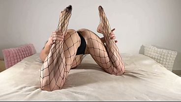 Image Edge yourself to my Sensual Yoga wearing Fishnets