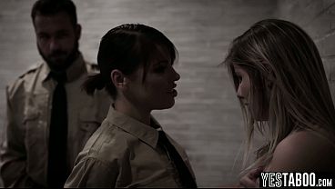 Image Criminal teen gets pounded in a threesome with two prison guards