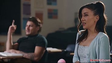 Image Perv milf teacher watching students fuck