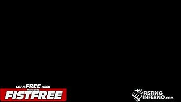 Image FISTING INFERNO - Inked Up Officer Hardcore Rails Muscly Prisoner