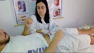 Image The attractive nurse was surprised by the patient