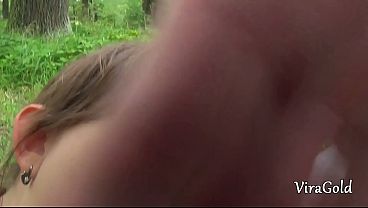 Image Fucking Wet Pussy and Creampie on Picnic in the Woods