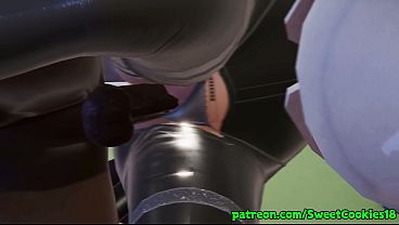 Image Goth Latex Girl Sucks & Gets Fucked by BBC in Toilet - Big Cumshot