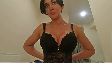 Image Do you think I have fake boobs?! I easily persuade a naive stepmom to creampie