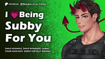 Image I Love Being Subby for You and Only for You, Sweetheart - Male Moaning and Male Whimpers - Subby Guy Stroking and Loud Male Orgasm - I Love Whimpering for Your Pussy So Much