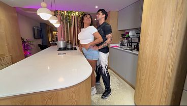 Image MILF Stepmom shows her stepson how she rides a big dick, Ebony fucked balls deep