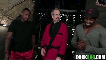 Image Old cuck offers wife pussy & ass to BBC bulls