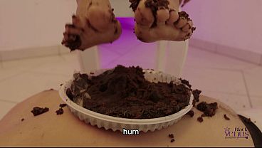 Image PT1 - Foot Feeding Punishment: Destroying My Cake On You