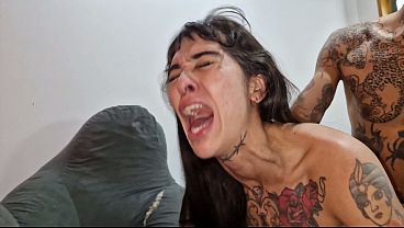 Image free pv Tattooed Alt Babe Takes Double Anal & DP &ndash_ Two Big Cocks Wreck Her Slim Frame