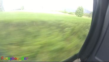 Image During a train journey with stunning scenery, I jerk off my thick cock. (S)