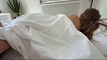Image Beautiful morning sex turned into hard fucking with a cumshot in the pussy