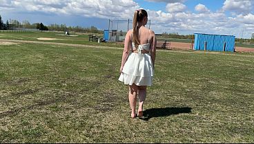 Image Solo Public Orgasm: Fucking My Pussy with Fingers Beside Busy Highway