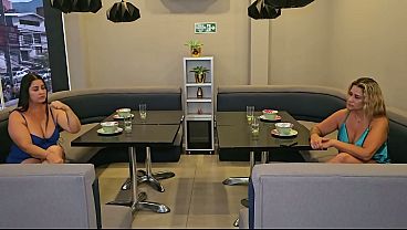 Image Mature women masturbate in an empty restaurant after a man stood them up