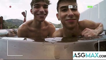 Image NEXT DOOR TWINK - Horny Twinks Heat Up The Hot Tub - Kai Locks & Dylan Matthews Twinks Fucking
