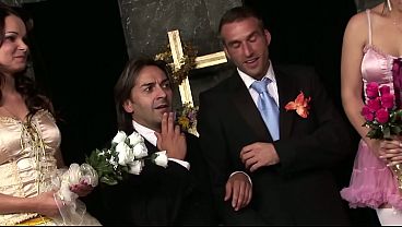 Image But Stacey wanted cock too so she hops on and gets it before they double blowjob for a finale