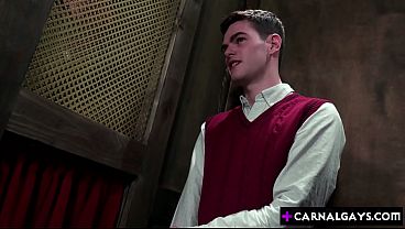 Image Churchgoers Shocked by Priest Max Sargents Secret Meetings with altar boys in the confessional booth! Today the creepy priest ass fucked a sinful twink!