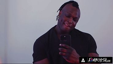 Image FEMBOYISH - Pretty Femboy Huge Dick & Takes Rough Anal From Horny Hunk While Keeping His Clothes On