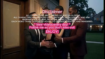 Image WOW (( &quot_ Liberal couple #1 &quot_ )) My 2 BBC boyfriends GAPED STRETCHED WRECKED me out in front of my cuckold husband [AI Generated]