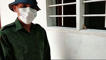 Image Young colombian cop with a massive dick rails a mature trans MILF in the jail yard and tears her fucking ass up