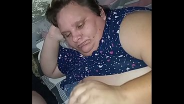 Image Step mommy gives step son blowjob & handjob and cum on her boobs