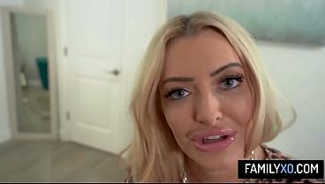 Image Horny blonde stepmom Linzee Ryder fucks with her stepson on St Patrics day