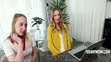 Image Sex Therapist Stepmom and Bratty Stepsis Cure StepBrother's Premature Ejaculation