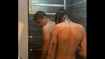 Image Fucking my friend's ass in the gym bathroom.